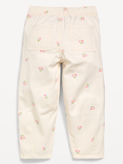 Image number 3 showing, Printed Pull-On Barrel-Leg Pants for Toddler Girls