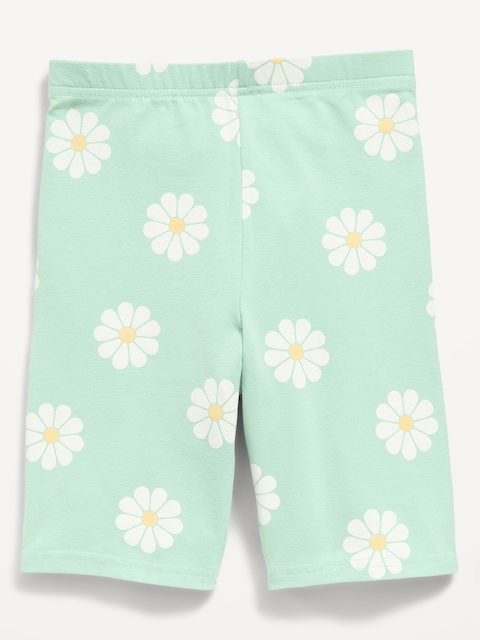 Printed Long Jersey Biker Shorts for Girls