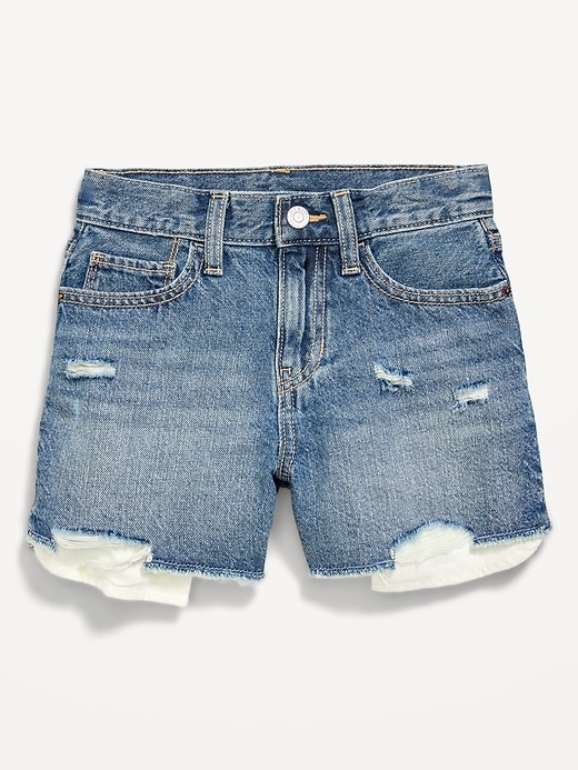 Image number 2 showing, High-Waisted Ripped Frayed-Hem Jean Shorts for Girls