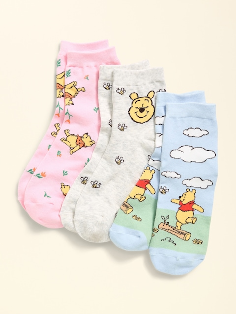 Old Navy x Disney Winnie the Pooh Crew Socks 3-Pack for Women