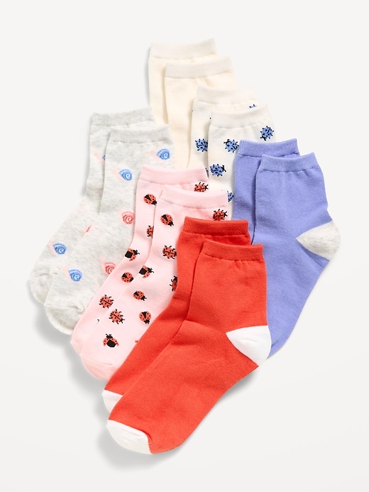 L'image numéro 1 présente Chaussettes courtes pour fille (paquet de 6 paires)