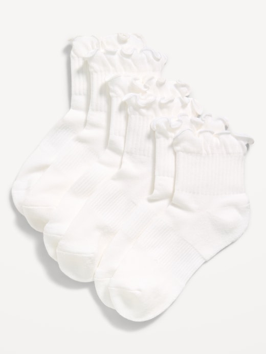 L'image numéro 1 présente Chaussettes de sport à volants pour fille (paquet de 3 paires)