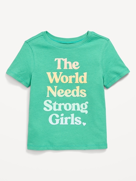 Image number 1 showing, Short-Sleeve Graphic T-Shirt for Toddler Girls