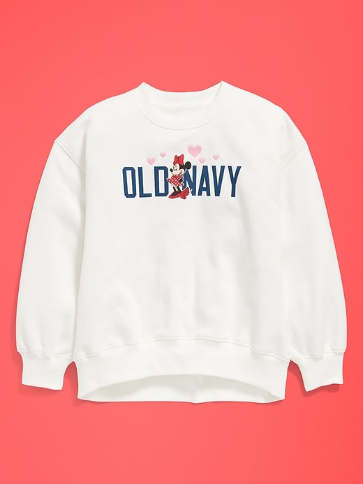 Image number 1 showing, Old Navy x Disney Oversized Minnie Logo-Graphic Tunic Sweatshirt for Girls