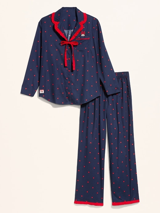 L'image numéro 4 présente Pyjama court en flanelle à volants Minnie Mouse Old Navy x Disney pour femme
