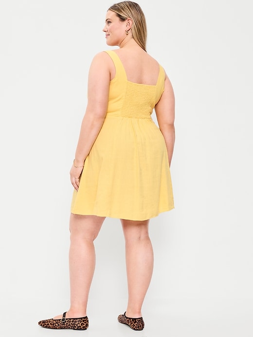 Image number 9 showing, Fit & Flare Linen Mini Dress