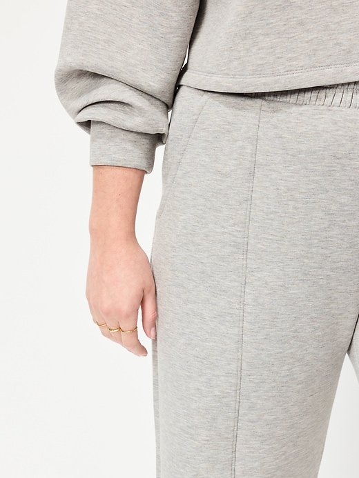 Image number 3 showing, High-Waisted Bounce Fleece Wide-Leg Sweatpants