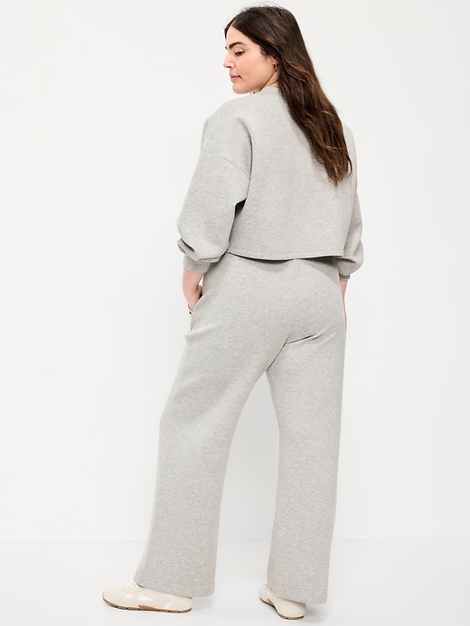 Image number 6 showing, High-Waisted Bounce Fleece Wide-Leg Sweatpants