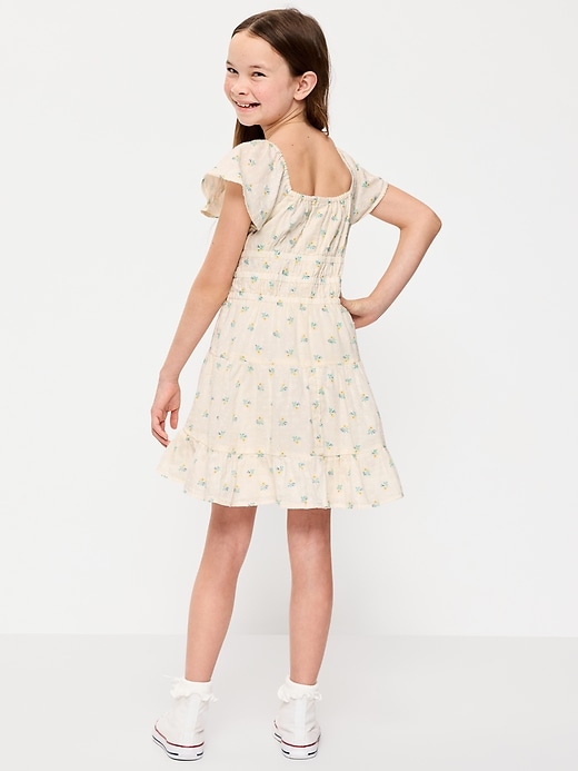 Image number 2 showing, Printed Short-Sleeve Fit & Flare Dress for Girls