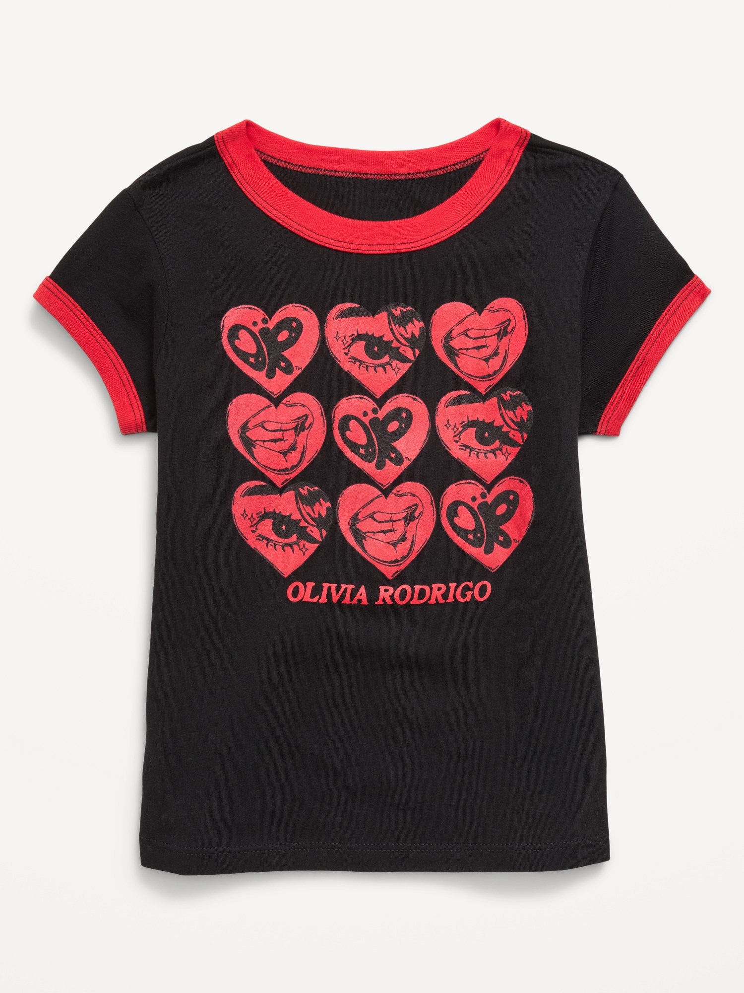 Olivia Rodrigo™ Fitted Ribbed Ringer Graphic T-Shirt for Girls