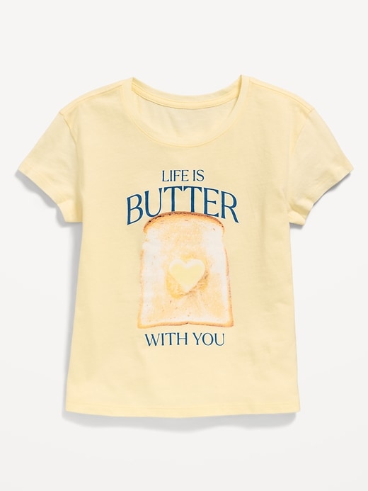 Image number 1 showing, Short-Sleeve Graphic T-Shirt for Girls