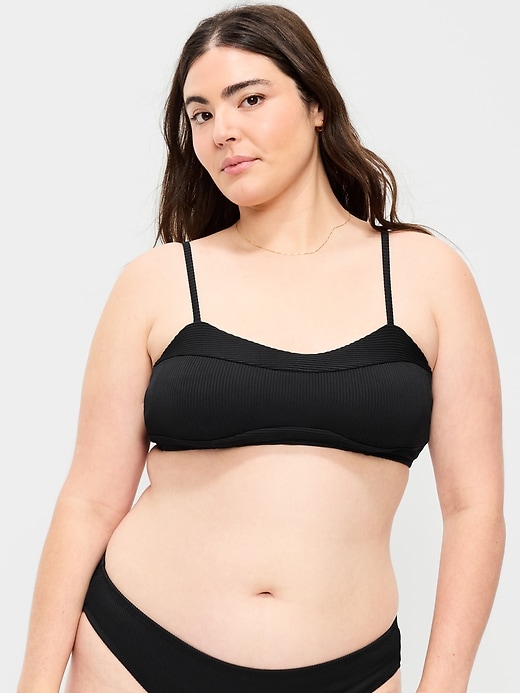 L'image numéro 5 présente Haut de bikini côtelé