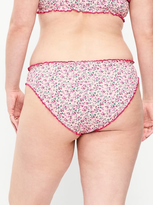 Image number 5 showing, Mid-Rise Ruffle Trim Swim Bottoms