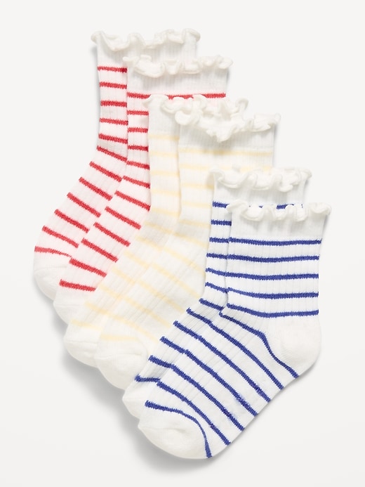 L'image numéro 1 présente Chaussettes à volants pour tout-petit et bébé (paquet de 3 paires)