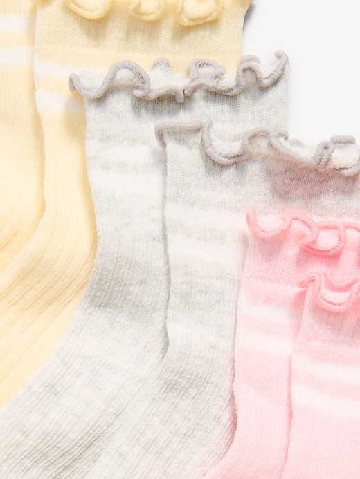 L'image numéro 2 présente Chaussettes à volants pour tout-petit et bébé (paquet de 3 paires)