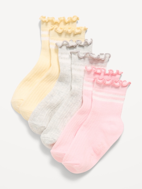CHAUSSETTES À VOLANTS POUR TOUT-PETIT ET BÉBÉ (PAQUET DE 3 PAIRES)