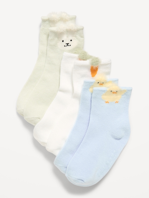Fashion Crew Socks 3-Pack for Toddler & Baby