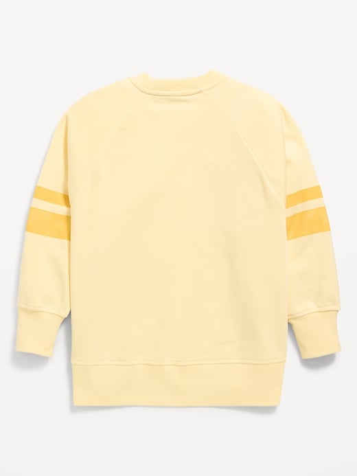 Image number 3 showing, Oversized Long-Sleeve Graphic Tunic Sweatshirt for Girls