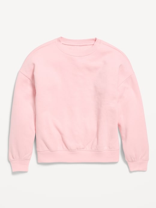 Image number 1 showing, Oversized Long-Sleeve Tunic Sweatshirt for Girls