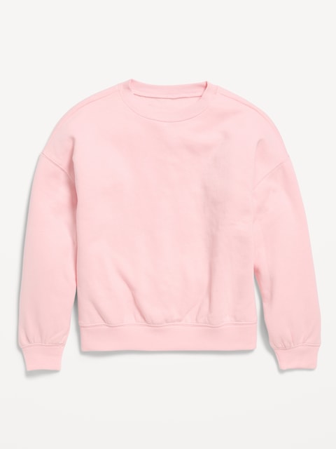 Oversized Long-Sleeve Tunic Sweatshirt for Girls