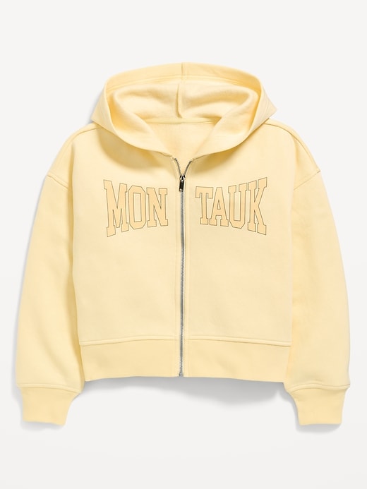 Image number 1 showing, Favorite Fleece Graphic Zip-Front Hoodie for Girls