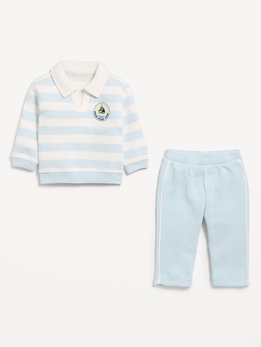 L'image numéro 2 présente Chandail à col et pantalon en coton ouaté pour bébé