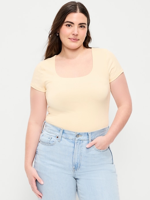Image number 5 showing, Hug Double-Layer Scoop-Neck Top
