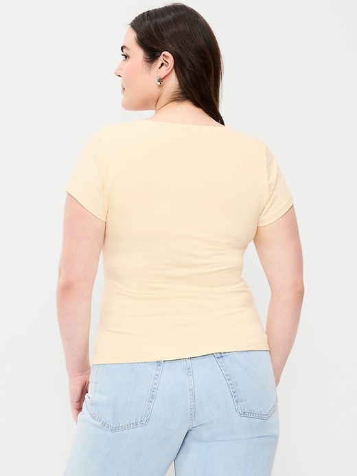 Image number 6 showing, Hug Double-Layer Scoop-Neck Top