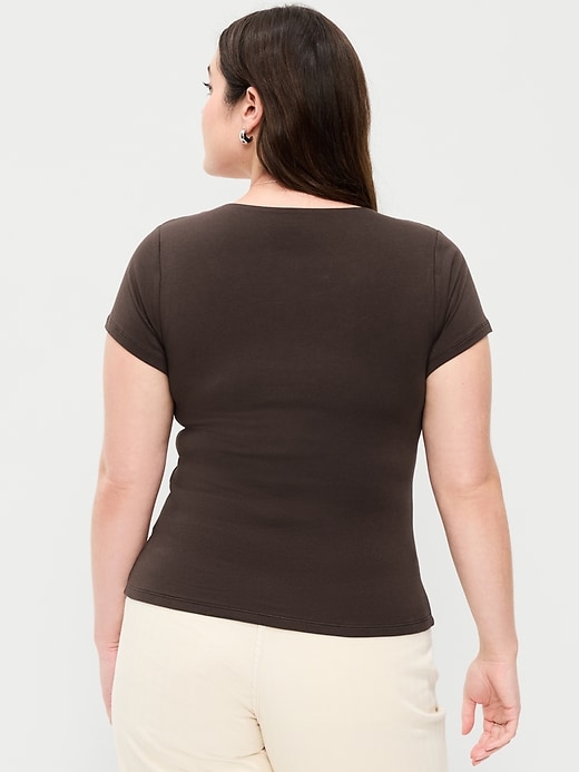 Image number 6 showing, Hug Double-Layer Scoop-Neck Top