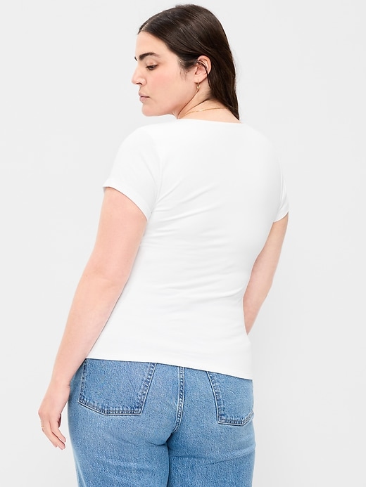 Image number 7 showing, Hug Double-Layer Scoop-Neck Top