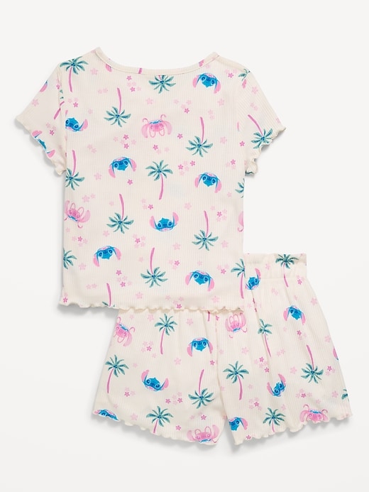 Image number 2 showing, Disney© Ribbed Stitch Pajama T-Shirt and Shorts Set for Girls