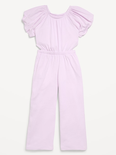 Fit and Flare Side-Cutout Jumpsuit for Girls