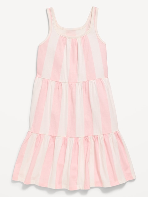 Printed Sleeveless Fit and Flare Dress for Girls