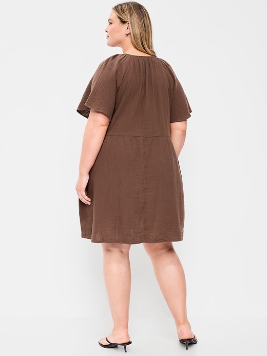 Image number 8 showing, Flutter-Sleeve Mini Swing Dress