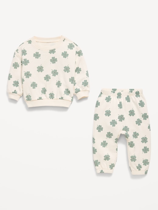 Image number 2 showing, Printed French Terry Sweatshirt and Sweatpants Set for Baby