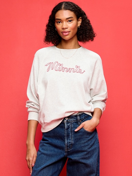 Image number 1 showing, Old Navy x Disney Minnie Mouse SoComfy Oversized Graphic Sweatshirt