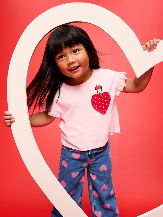Image number 1 showing, Old Navy x Disney Minnie Mouse Ruffle-Sleeve T-Shirt for Toddler Girls