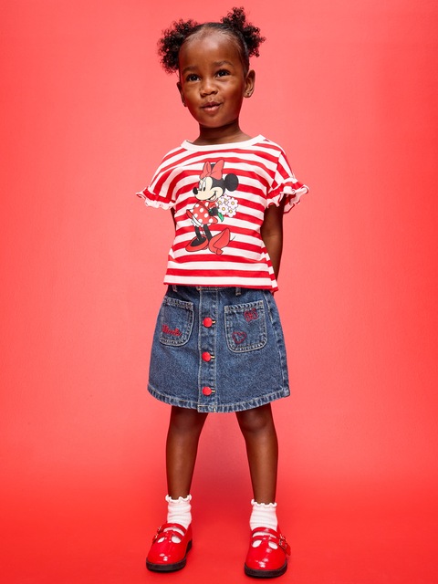 Old Navy x Disney Minnie Mouse Jean Skirt for Toddler Girls