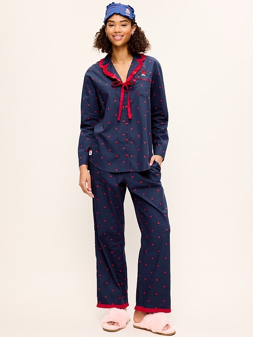 L'image numéro 1 présente Pyjama court en flanelle à volants Minnie Mouse Old Navy x Disney pour femme
