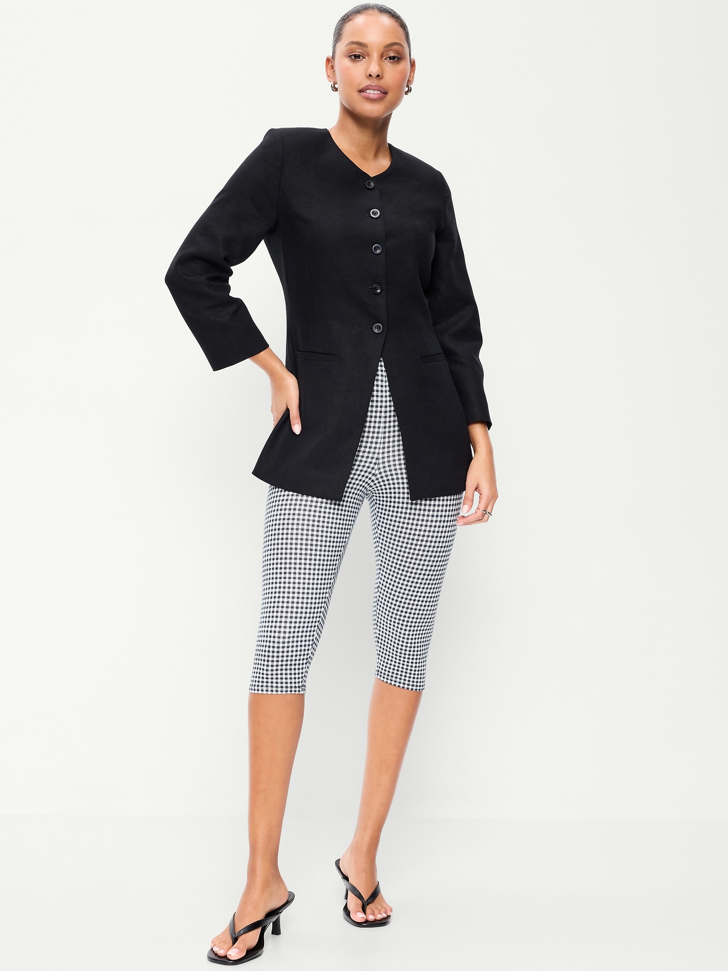 Legging capri tendance à taille haute à superposer - Old Navy