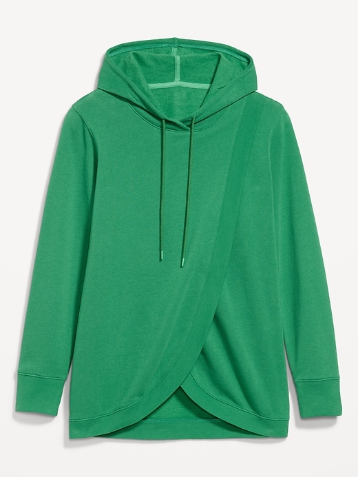 L'image numéro 1 présente Chandail à capuchon d’allaitement à devant croisé de maternité