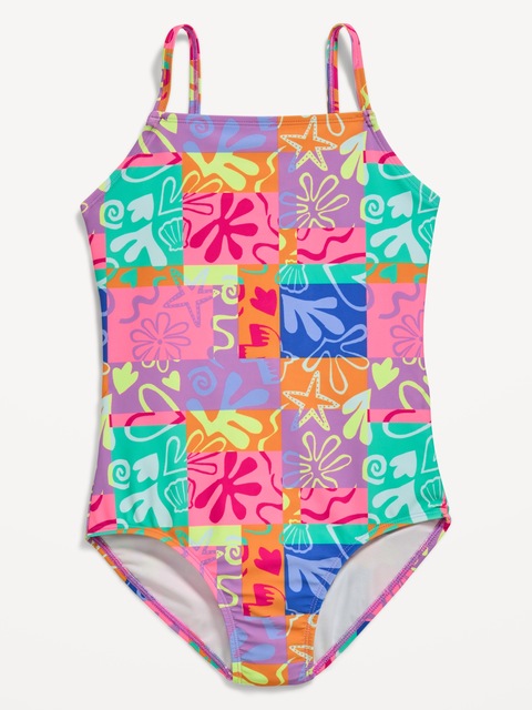 Back Cutout One-Piece Swimsuit for Girls