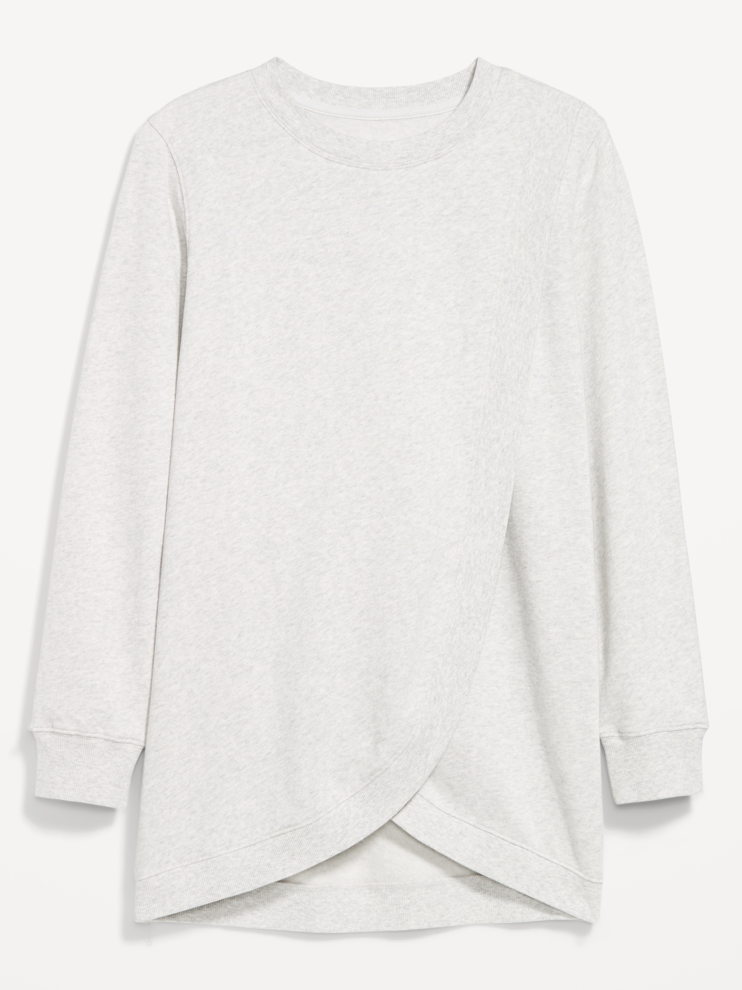 Maternity SoComfy Crossover Nursing Tunic Sweatshirt