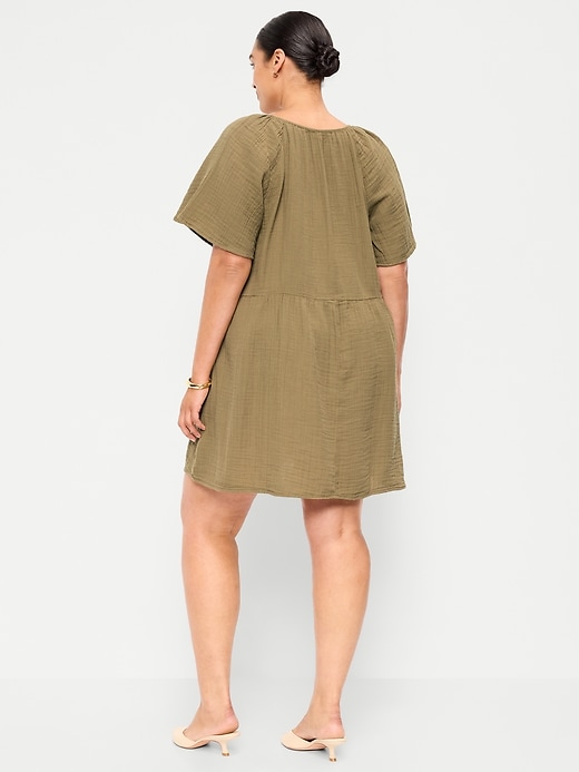 Image number 10 showing, Flutter-Sleeve Mini Swing Dress