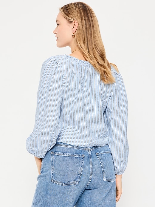 Image number 6 showing, Long-Sleeve Button-Down Top