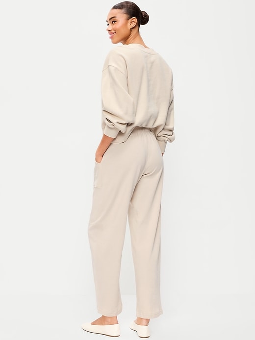 Image number 3 showing, Mid-Rise SoComfy Seamed Barrel Sweatpants