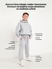 L'image numéro 2 présente Pantalon de jogging coupe généreuse en molleton raffiné pour garçon