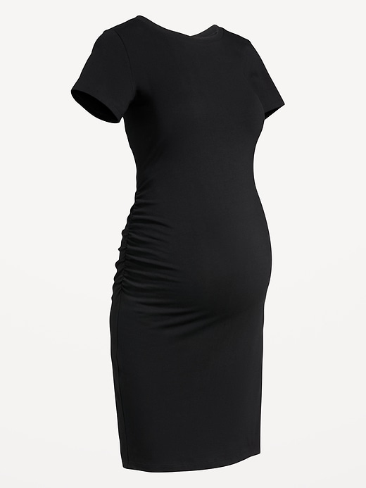 Image number 4 showing, Maternity Short-Sleeve Bodycon Dress