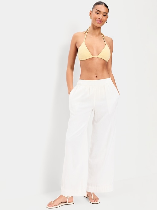 Image number 3 showing, Triangle String Bikini Swim Top