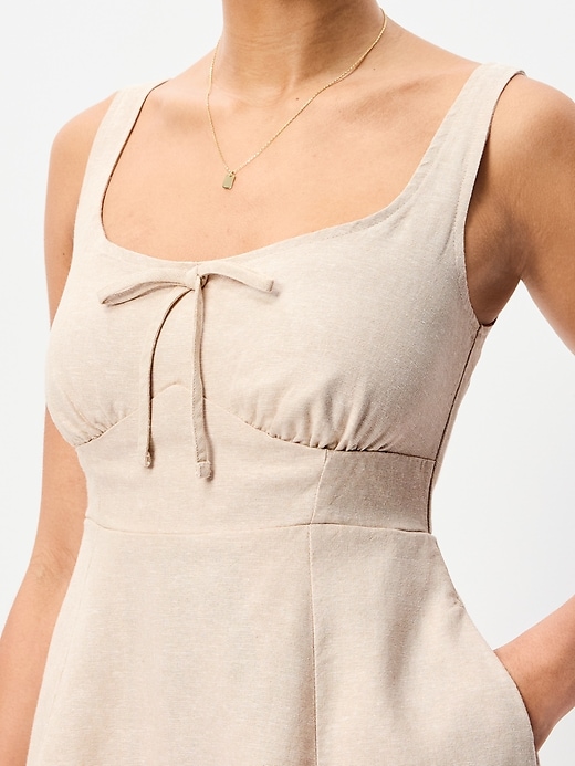Image number 6 showing, Fit & Flare Linen Mini Dress